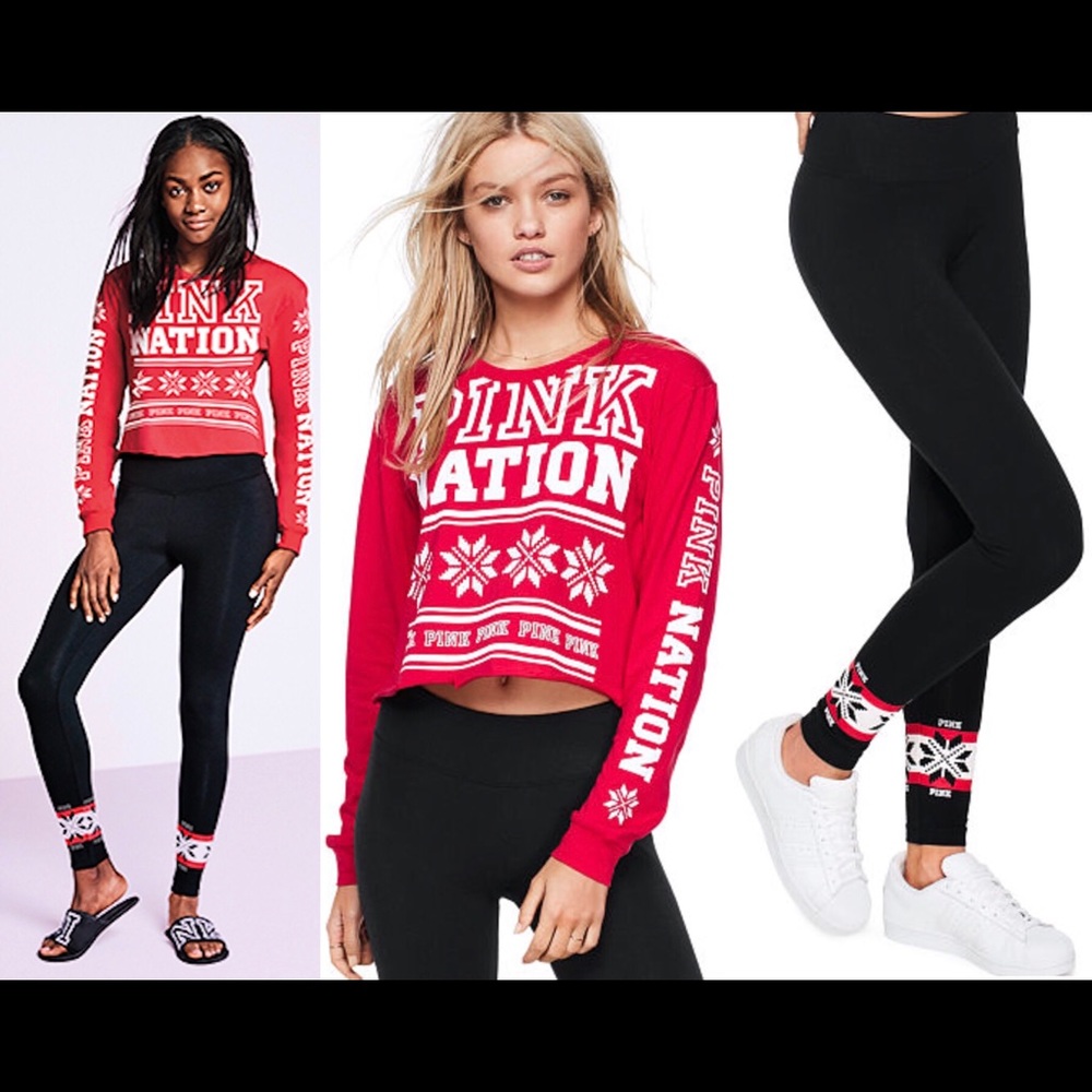 Holiday Set ! Campus Tee &  Leggings from VS Pink Nation
